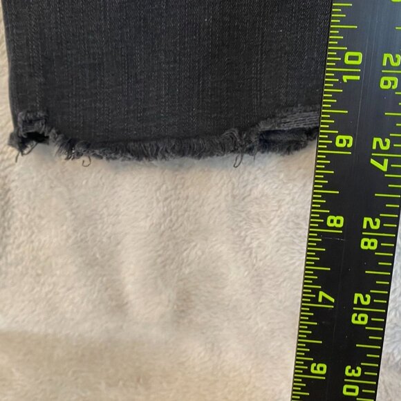 Madewell Womens Jeans 24T Cali Demi-Boot Gray Denim Raw Hem Stretchy Waist Slim - Picture 6 of 16